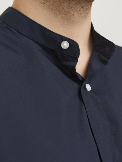 Motley Denim Big Sizes for Men Jack & Jones JOE Shirt Long Sleeve Plain Casual Blue