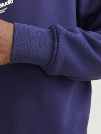 Jack & Jones Esterbro High Neck Quarter Zip Sweatshirt Ocean Cavern - Hupparit ja collegepaidat - Miesten hupparit ja collegepaidat isot koot