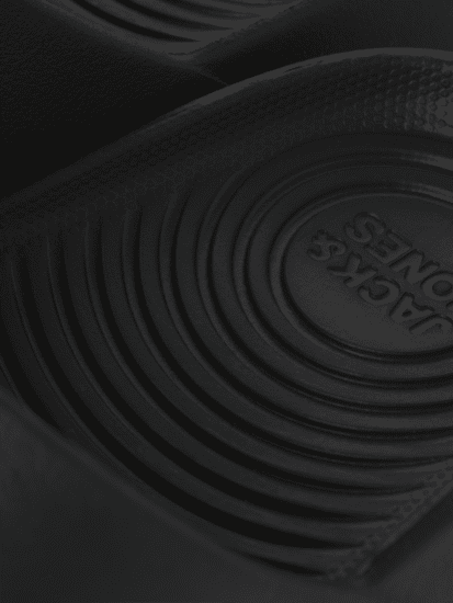 Jack & Jones Ripple Moulded Slider Slippers Anthracite - Miesten Kengät 40-52 - 