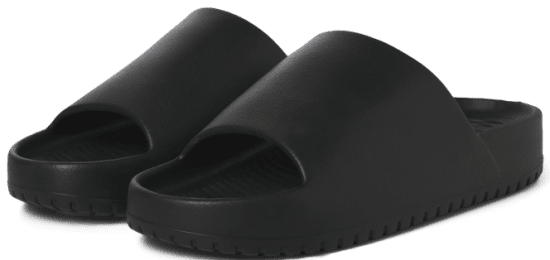 Jack & Jones Ripple Moulded Slider Slippers Anthracite - Miesten Kengät 40-52 - 