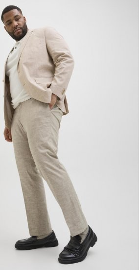 Jack & Jones Riviera Dress pants Beige - Farkut ja housut - Miesten isot farkut ja isot housut W40-W70