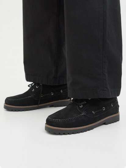 Jack & Jones Brooklyn Suede Boat Shoes Black - Miesten Kengät 40-52 - 
