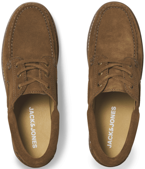 Jack & Jones Brooklyn Suede Boat Loafers Cognac - Miesten Kengät 40-52 - 