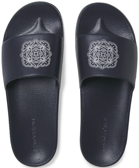 Jack & Jones Flower Sliders Black - Miesten Kengät 40-52 - 