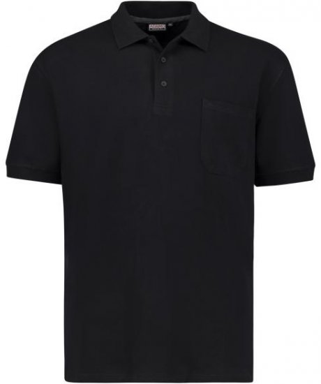 Adamo 139311 Poloshirt RF Black - Pikeepaidat - Miesten isot pikeepaidat