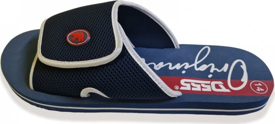 D555 DRAKE Slippers With Velcro Fastening Navy - Miesten Kengät 40-52 - 