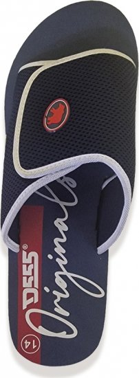 D555 DRAKE Slippers With Velcro Fastening Navy - Miesten Kengät 40-52 - 