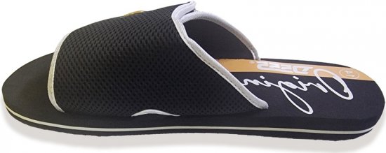 D555 DRAKE Slippers With Velcro Fastening Black - Miesten Kengät 40-52 - 