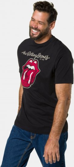JP1880 Rolling Stones Graphic Band Comfort Fit T-Shirt Black - T-paidat - Isot T-paidat 2XL – 14XL