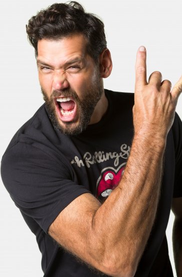 JP1880 Rolling Stones Graphic Band Comfort Fit T-Shirt Black - T-paidat - Isot T-paidat 2XL – 14XL