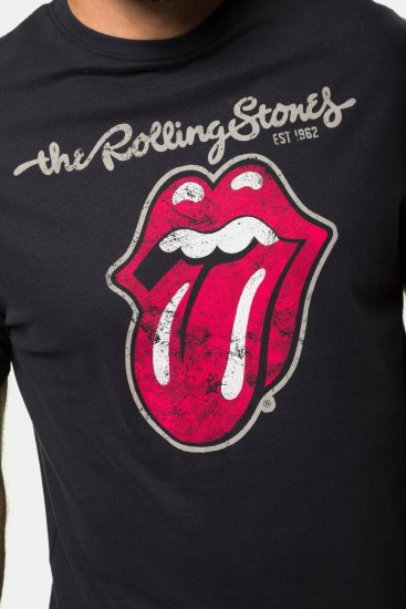 JP1880 Rolling Stones Graphic Band Comfort Fit T-Shirt Black - T-paidat - Isot T-paidat 2XL – 14XL