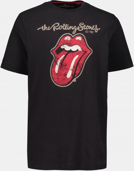 JP1880 Rolling Stones Graphic Band Comfort Fit T-Shirt Black - T-paidat - Isot T-paidat 2XL – 14XL
