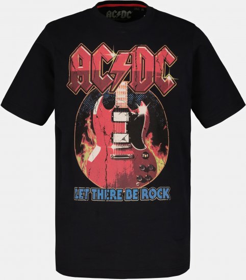 JP1880 ACDC - Let There Be Rock Vintage looking Band T-Shirt Black - T-paidat - Isot T-paidat 2XL – 14XL