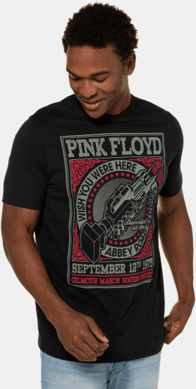 JP1880 Pink Floyd Retro Graphic Comfort Fit Band T-Shirt Black - T-paidat - Isot T-paidat 2XL – 14XL