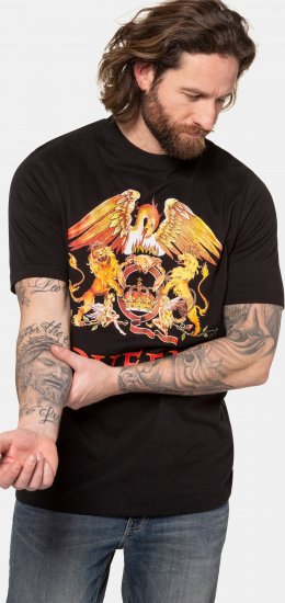 JP1880 Queen Graphic Comfort Fit Band T-Shirt Black - T-paidat - Isot T-paidat 2XL – 14XL