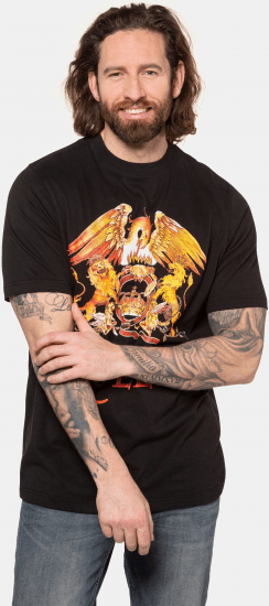 JP1880 Queen Graphic Comfort Fit Band T-Shirt Black - T-paidat - Isot T-paidat 2XL – 14XL