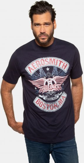 JP1880 Aerosmith Graphic Comfort Fit Band T-Shirt Black - T-paidat - Isot T-paidat 2XL – 14XL