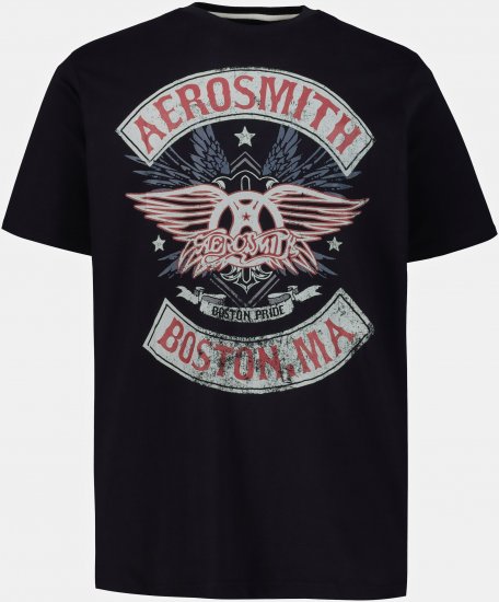 JP1880 Aerosmith Graphic Comfort Fit Band T-Shirt Black - T-paidat - Isot T-paidat 2XL – 14XL