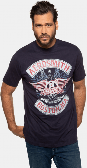 JP1880 Aerosmith Graphic Comfort Fit Band T-Shirt Black - T-paidat - Isot T-paidat 2XL – 14XL