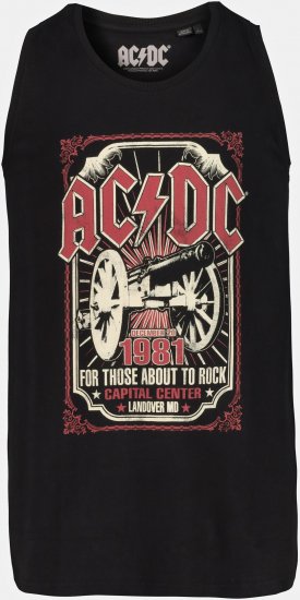 JP1880 AC/DC Graphic Band Tank Top Black - T-paidat - Isot T-paidat 2XL – 14XL