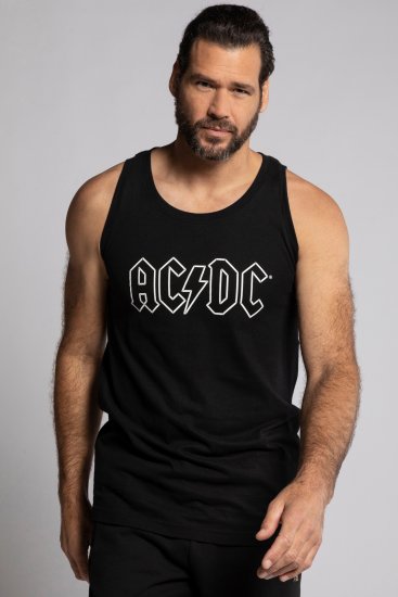 JP1880 AC/DC Graphic Comfort Fit Band Tank Top Black - T-paidat - Isot T-paidat 2XL – 14XL