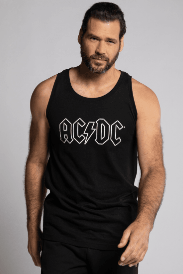 JP1880 AC/DC Graphic Comfort Fit Band Tank Top Black - T-paidat - Isot T-paidat 2XL – 14XL