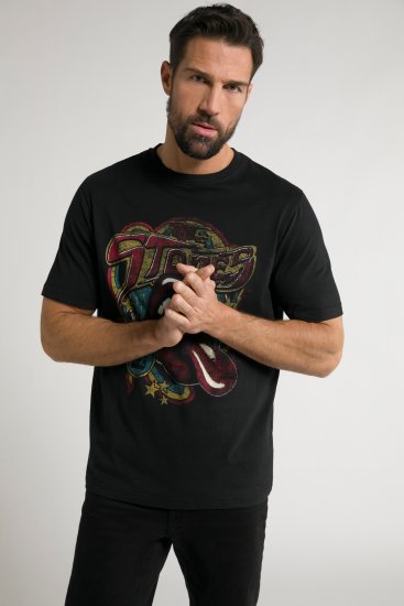 JP1880 Rolling Stones Graphic Band T-Shirt Black - T-paidat - Isot T-paidat 2XL – 14XL