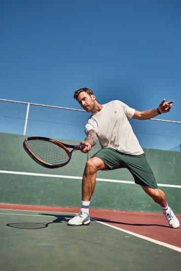 JP1880 QuickDry Tennis Shorts Green - Urheiluvaatteet & ulkoilu - Miesten urheiluvaatteet isot koot