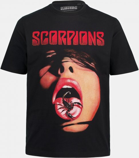 JP1880 Scorpions Graphic Comfort Fit Band T-Shirt Black - T-paidat - Isot T-paidat 2XL – 14XL
