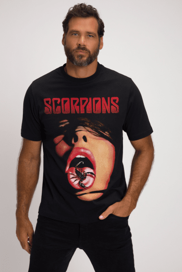 JP1880 Scorpions Graphic Comfort Fit Band T-Shirt Black - T-paidat - Isot T-paidat 2XL – 14XL