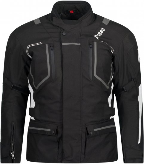 JP1880 Sporty Touring Motorcycle Jacket Black - Moottoripyörävaatteet pluskoossa - Pluskoon moottoripyörävaatteet miehille