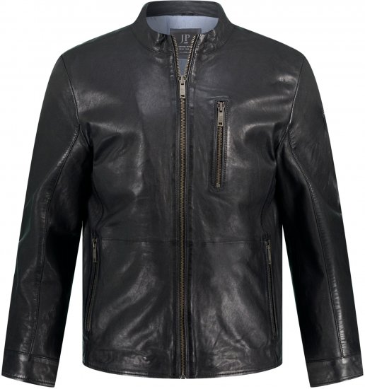 JP1880 Biker Style Leather Jacket Black - Takit - Miesten Takit, isot koot – 2XL – 12XL