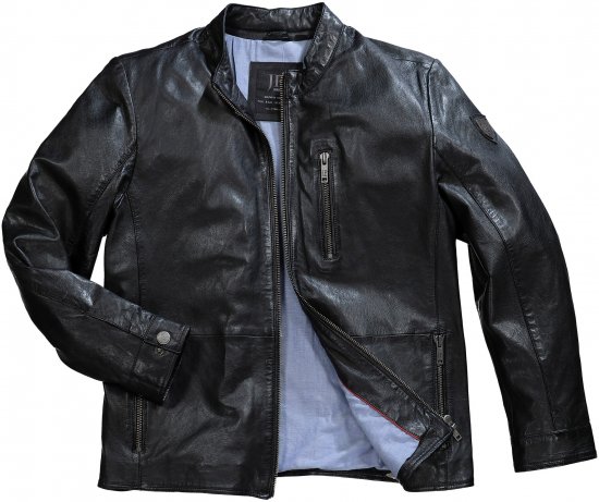 JP1880 Biker Style Leather Jacket Black - Takit - Miesten Takit, isot koot – 2XL – 12XL