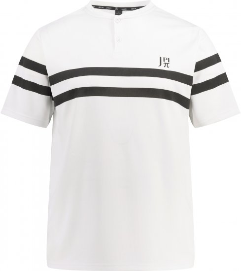  JP1880 Henley Tennis T-Shirt Snow White - Urheiluvaatteet & ulkoilu - Miesten urheiluvaatteet isot koot