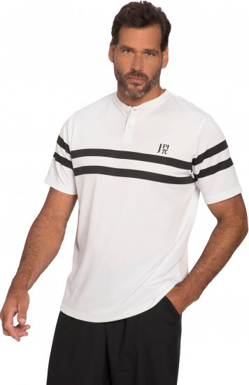  JP1880 Henley Tennis T-Shirt Snow White - Urheiluvaatteet & ulkoilu - Miesten urheiluvaatteet isot koot