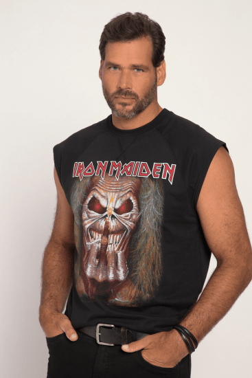 JP1880 Iron Maiden Graphic Comfort Fit Band Tank Top Black - T-paidat - Isot T-paidat 2XL – 14XL