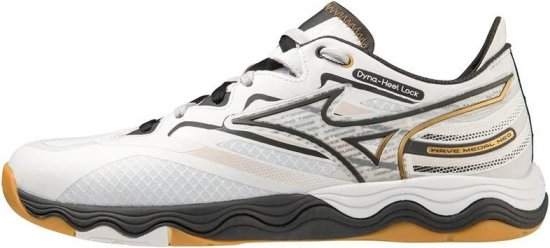 Mizuno 81GA232502 Sneakers White/Black/Gold - Miesten Kengät 40-52 - 