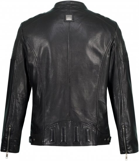 JP1880 Classic Biker Style Leather Jacket Black - Takit - Miesten Takit, isot koot – 2XL – 12XL
