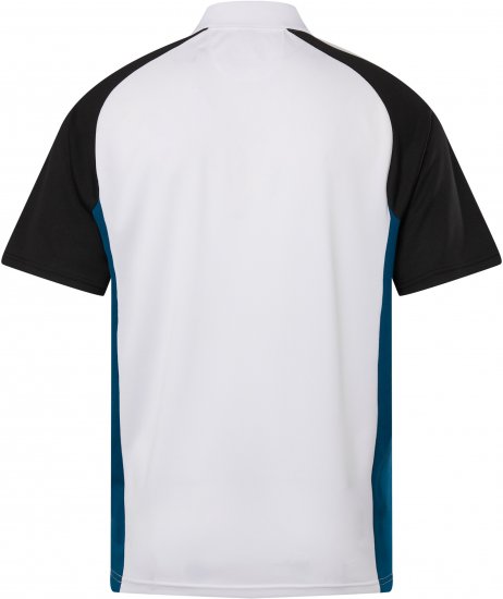 JP1880 FLEXNAMIC® QuickDry Tennis Polo Black-White-Blue - Urheiluvaatteet & ulkoilu - Miesten urheiluvaatteet isot koot