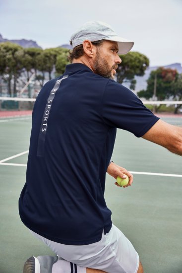 JP1880 FLEXNAMIC® QuickDry Tennis Polo Dark Navy - Urheiluvaatteet & ulkoilu - Miesten urheiluvaatteet isot koot