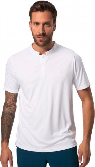 JP1880 Henley QuickDry Tennis T-Shirt Snow White - Urheiluvaatteet & ulkoilu - Miesten urheiluvaatteet isot koot
