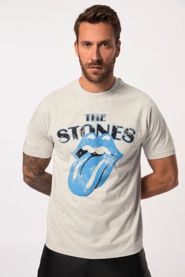 JP1880 Rolling Stones Graphic Comfort Fit Band T-Shirt Light Grey - T-paidat - Isot T-paidat 2XL – 14XL