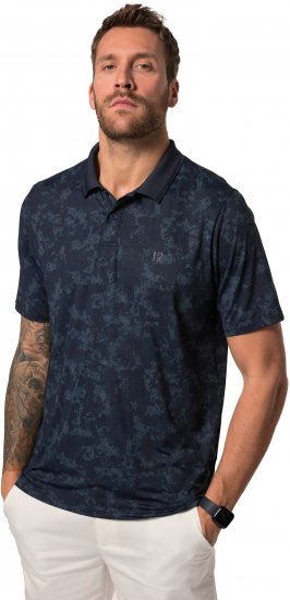 JP1880 Jay-Pi QuickDry AOP Golf Polo Shirt Navy Blue - Pikeepaidat - Miesten isot pikeepaidat