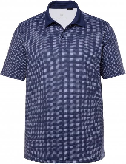 JP1880 Jay-Pi QuickDry Small Print Golf Polo Shirt Navy Blue - Pikeepaidat - Miesten isot pikeepaidat