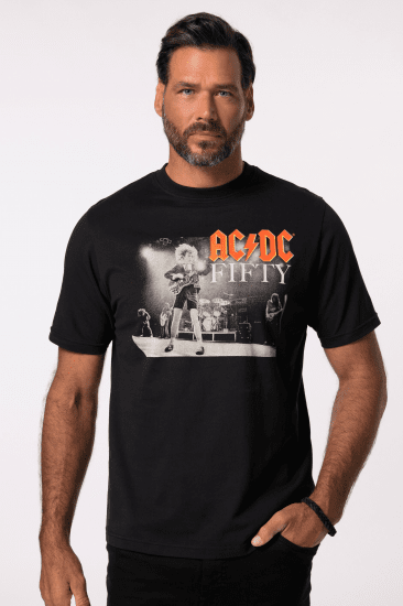 JP1880 AC/DC 50th Anniversary Band Photo T-Shirt Black - T-paidat - Isot T-paidat 2XL – 14XL
