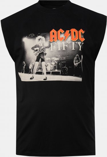 JP1880 AC/DC 50th Anniversary Band Photo Tank Top Black - T-paidat - Isot T-paidat 2XL – 14XL