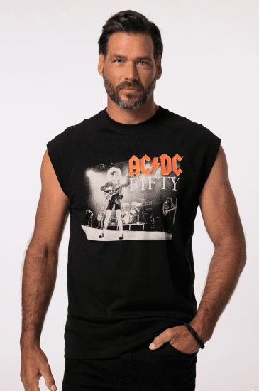 JP1880 AC/DC 50th Anniversary Band Photo Tank Top Black - T-paidat - Isot T-paidat 2XL – 14XL