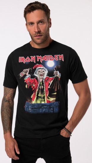 JP1880 Iron Maiden X-Mas Eddie Band T-Shirt Black - T-paidat - Isot T-paidat 2XL – 14XL
