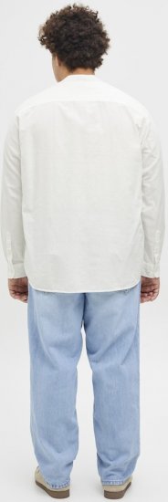 Jack & Jones Breeze Poplin Long Sleeve Shirt White - Kauluspaidat - Miesten isot kauluspaidat 2XL – 8XL