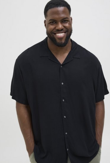 Jack & Jones Jeff Resort Shirt Black - Kauluspaidat - Miesten isot kauluspaidat 2XL – 8XL